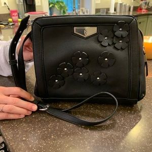 Simply Vera Wang black flower crossbody
